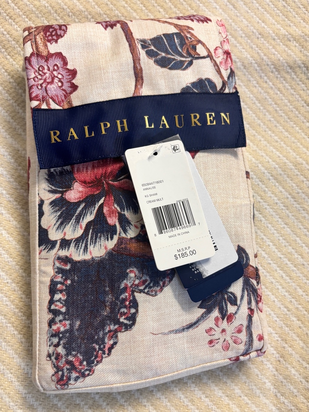 🌺 New Ralph Lauren Annalise Flowering Vines King Sham $185